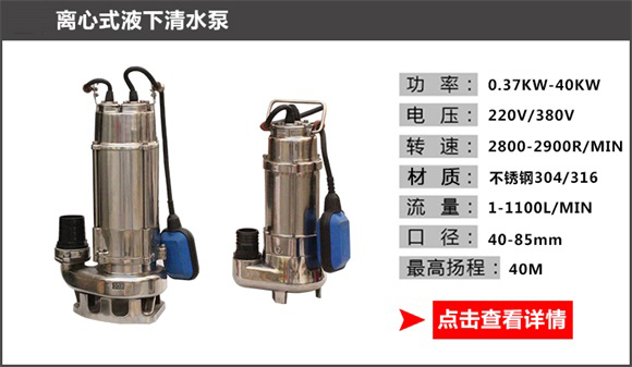 离心式液下清水泵 离心式液下清水泵